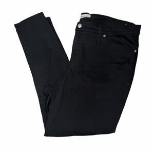 Madewell Jeans Women's Size 35 40x28 Ankle Black Denim 9" High Rise Skinny